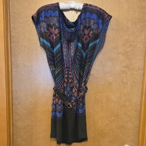 Poof! Multicolor Patterned Dress